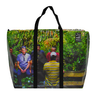 Recycled Billboard Bag - large gear 04113